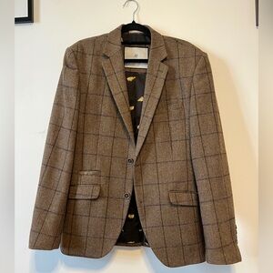 Cavani Wool Blend Blazer herringbone tweed